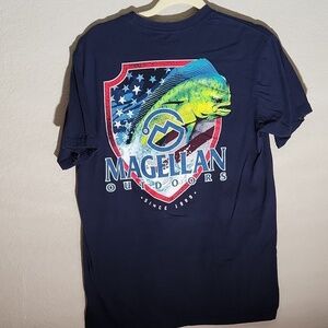 Magellan Outdoors Shirt Mens Size M Fishing Blue Tshirt